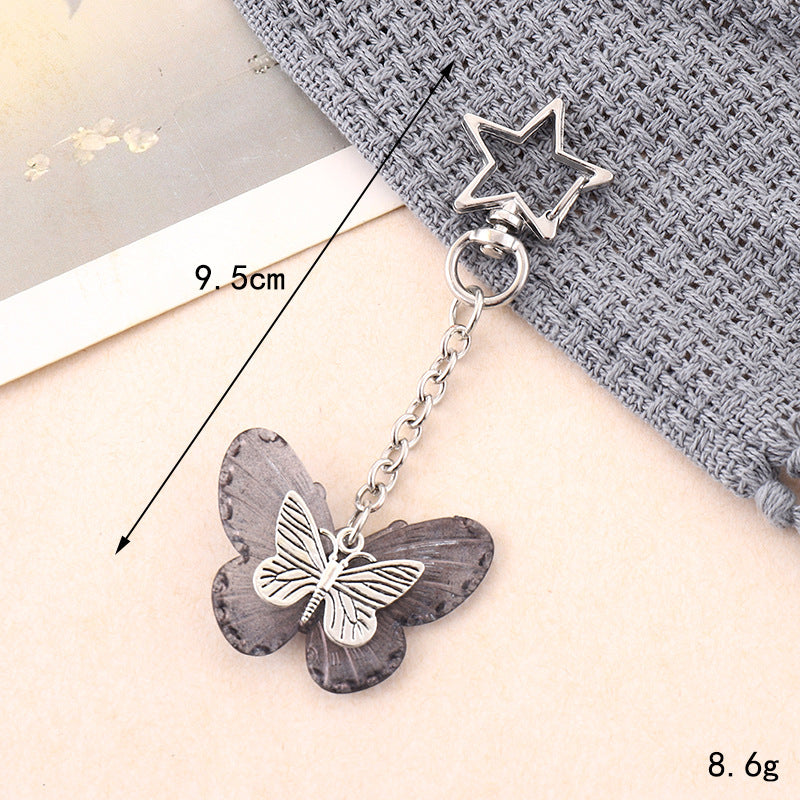 Wholesale  New Acrylic Bow Keychain Pendant Distinctive Diy Bag Bag Hanging Headset Hanging Chain Jewelry